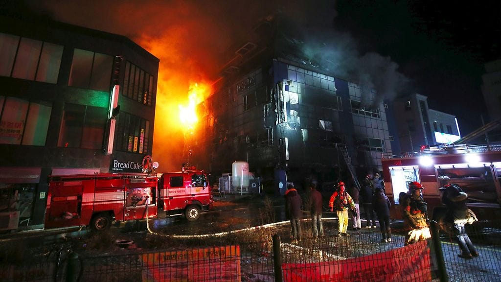 Kerrostalopalo Jecheonissa viime torstaina.