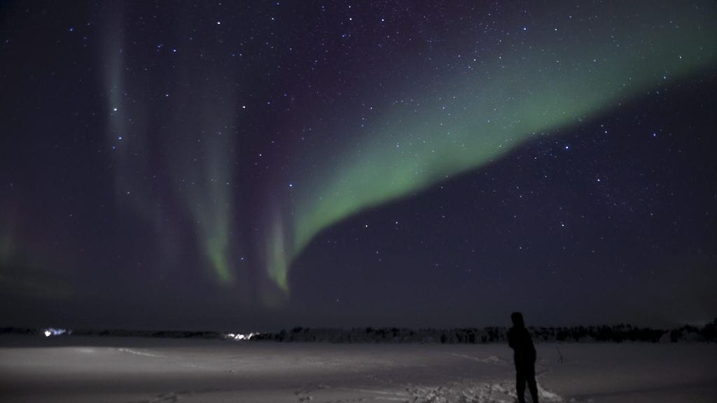 Revontulet jouluyönä 2