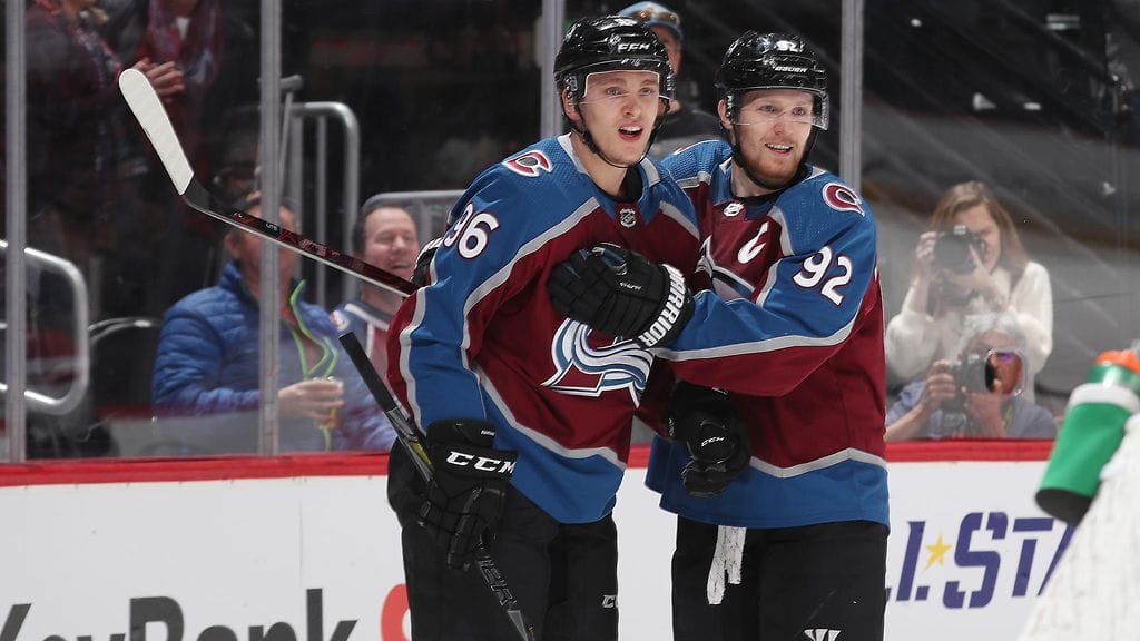 Mikko Rantanen (vas.) on komeassa pisteputkessa.