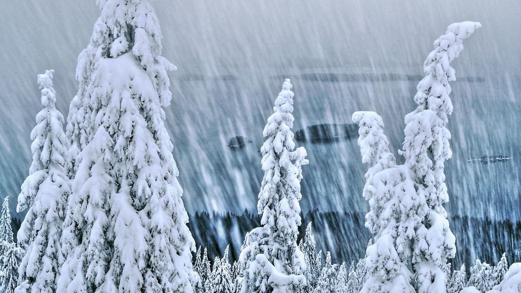 Luminen maisema Ukko Kolilta 05.12.2017.