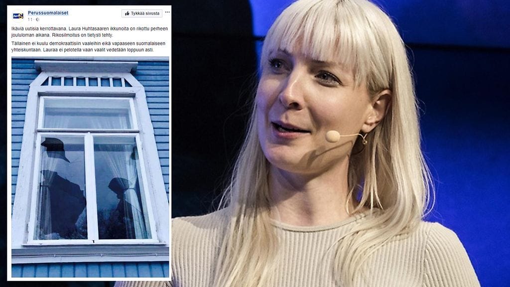 Huhtasaari kuvasi itse kotinsa ikkunoiden vauriot.