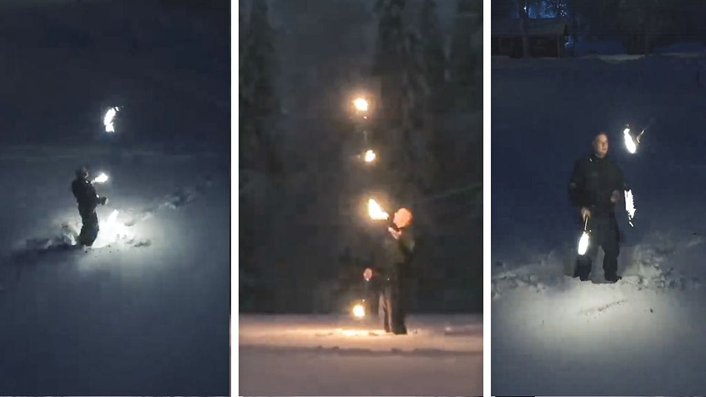 Vanhemman konstaapelin Toni Vallan taidonnäyte.