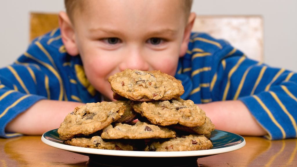 Brittilapset syövät jopa 400 keksiä vuosittain. Kuvituskuva.