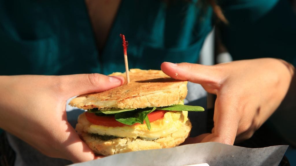 hampurilainen, hammastikku, ruoka