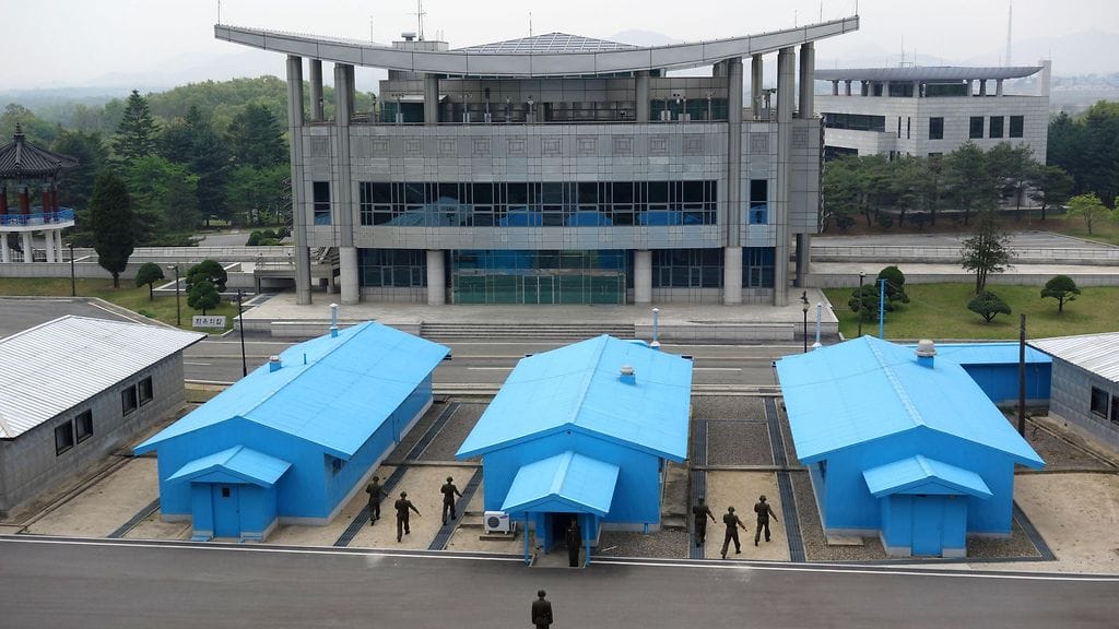 Panmunjomin kylä Etelä- ja Pohjois-Korean välisellä rajavyöhykkeellä.