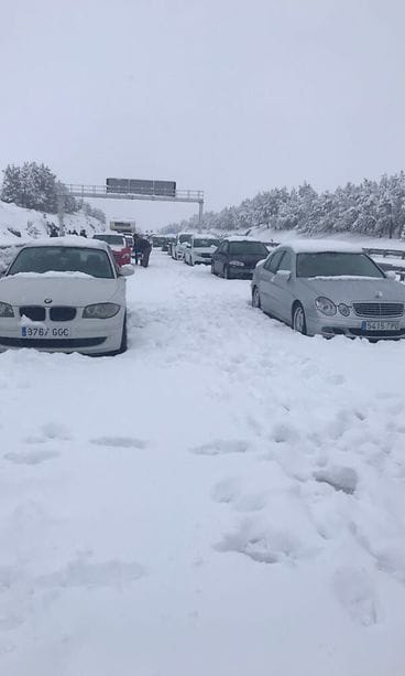 IMG_0240Lumikaaos moottoritiellä Madridin lähellä