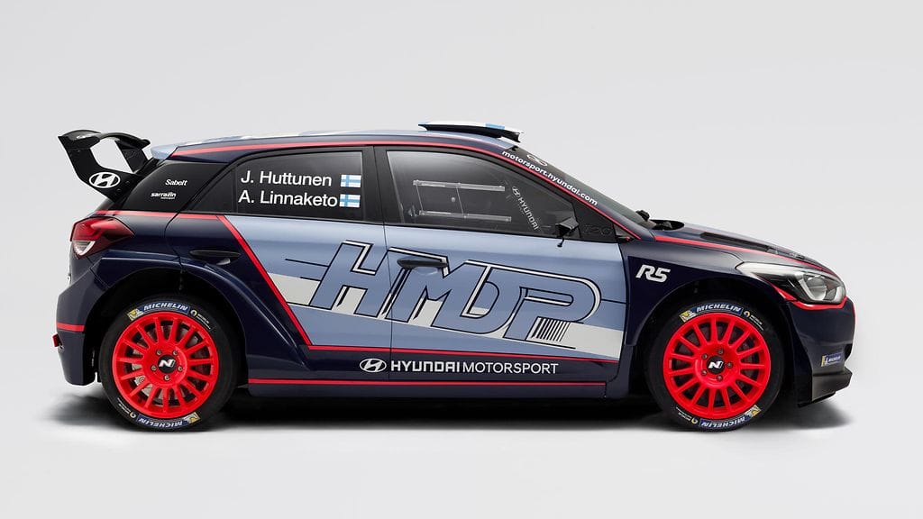 Jari Huttusen tulevan kauden Hyundai NG i20 R5 -menopeli.