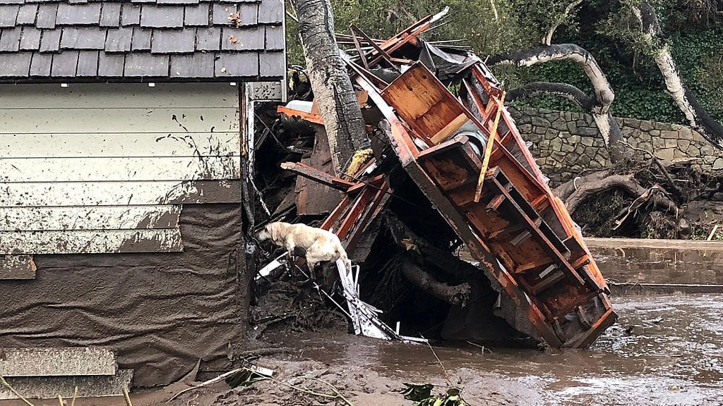 Mutavyöryt, Kalifornia, rankkasateet