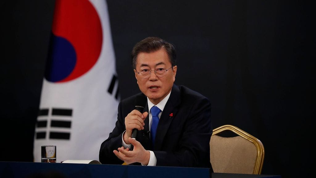 Etelä-Korean presidentti Moon Jae-in.