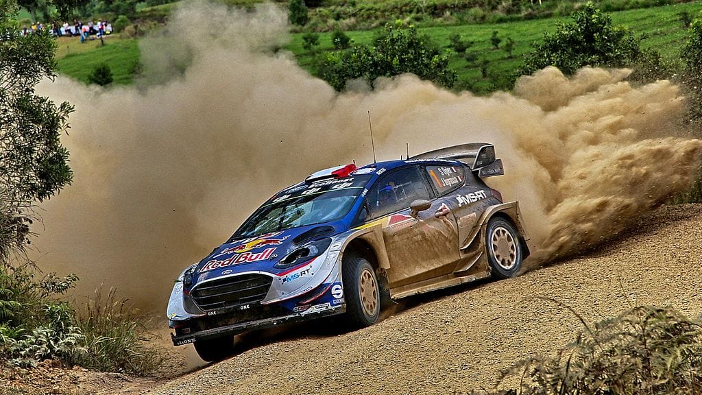 Sebastien Ogier vauhdissa M-Sportin autolla viime kaudella.