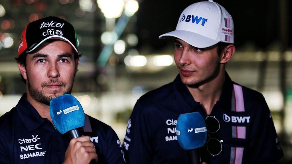 Sergio Perez ja Esteban Ocon.