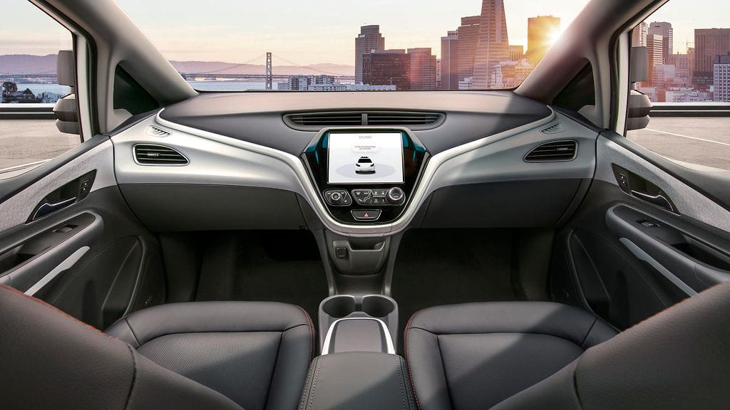 Autovalmistaja GM:n julkaisema kuva Cruise AV -nimisestä autonomisesta autosta.