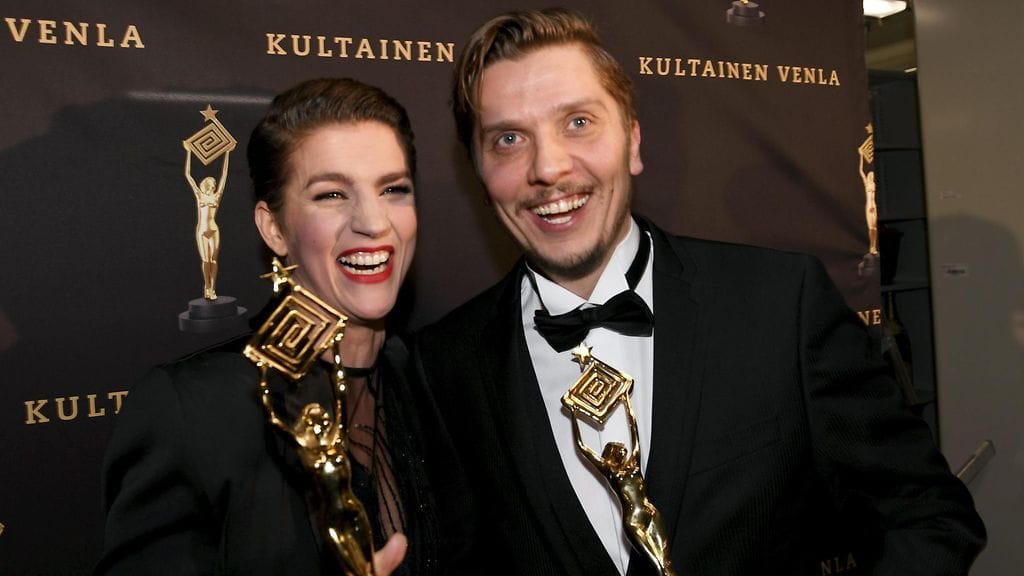 Maria Ylipää ja Eero Ritala palkittiin Kultainen Venla -pysteillä.