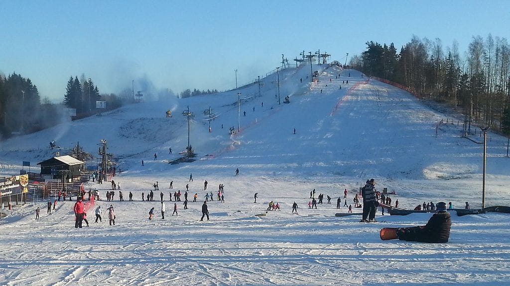 Arkistokuva laskettelurinteestä tammikuussa 2018.