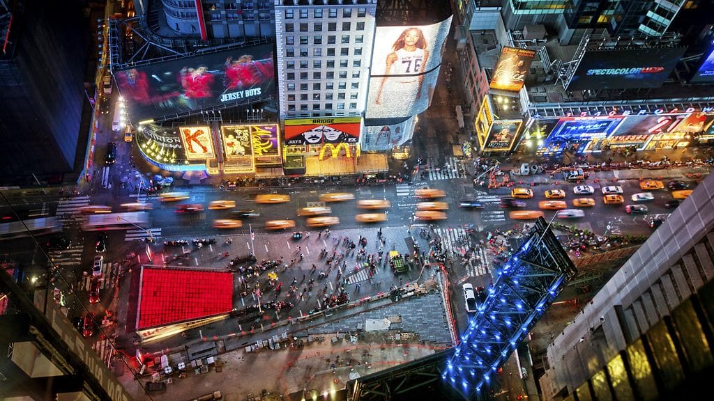 Kuvituskuvaa Times Squarelta.
