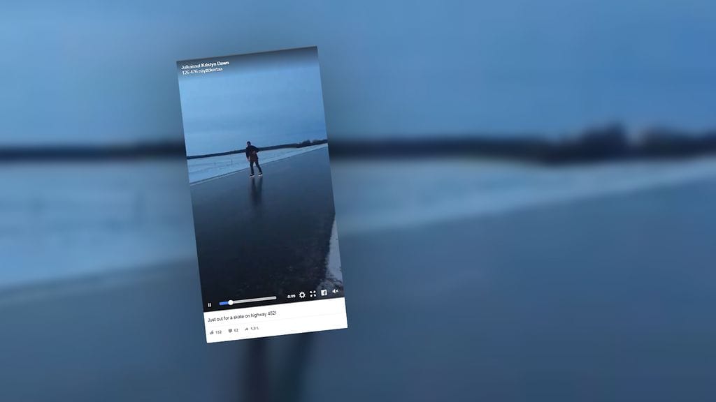 Kuvankaappaus Kristynin Facebook-videolta.