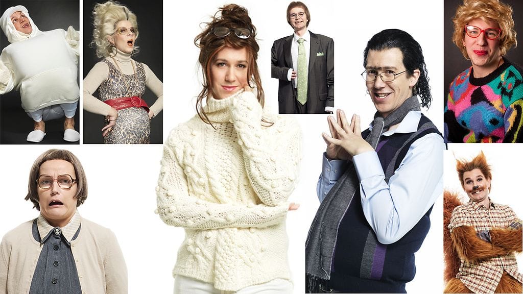 Aiempien Putous-kausien sketsihahmokisan voittajia: Aina Inkeri Ankeinen, Munamies, Leena Hefner o.s. Herppeenluoma, Antsku, Matti Pikkuvanhanen, Karim Z. Yskowicz, Marja Tyrni ja Salme Pasi.