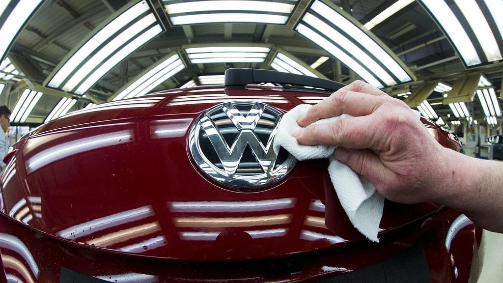 Kuvituskuvaa Volkswagenin Wolfsburgin-tehtaalta.