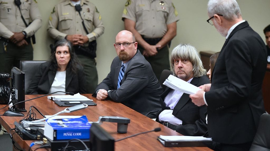 David ja Louise Turpin tuomittiin 25 vuodeksi vankilaan.