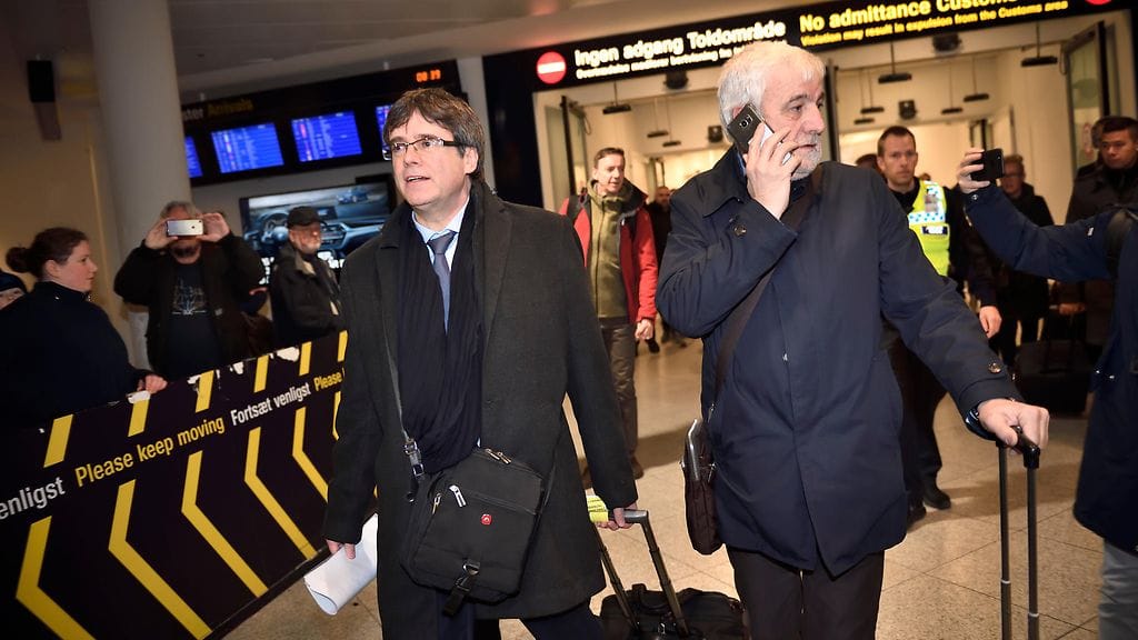 Carles Puigdemont Tanskassa joulukuussa 2017.