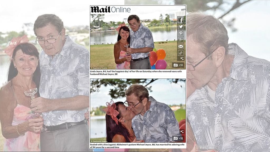 Lindan ja Michaelin hääkuvia. Kuvien lähde Daily Mail