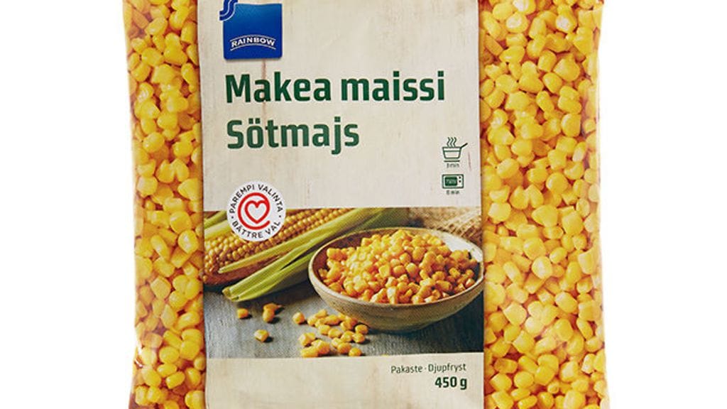 Rainbow Makea maissi -pakastemaissia vedetään myynnistä listeriabakteerin vuoksi.