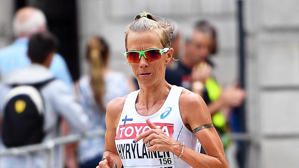 Anne-Mari Hyryläinen viime kesänä Lontoon MM-kisoissa.