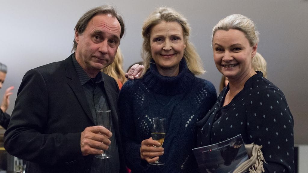 Tom Lindholm, Milka Ahlroth, Päivi Storgård, Tytöt 1918 -musikaalin ensi-ilta 25.1.2018 Tampereen Työväen Teatteri