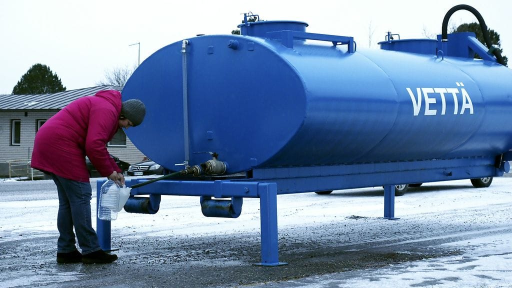 Nousiainen vesitankki 29.1.2018 lehtikuva