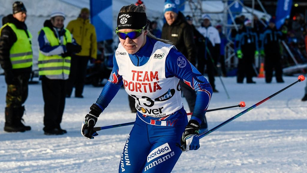 Anita Korva SM-kisoissa kaksi viikkoa sitten.