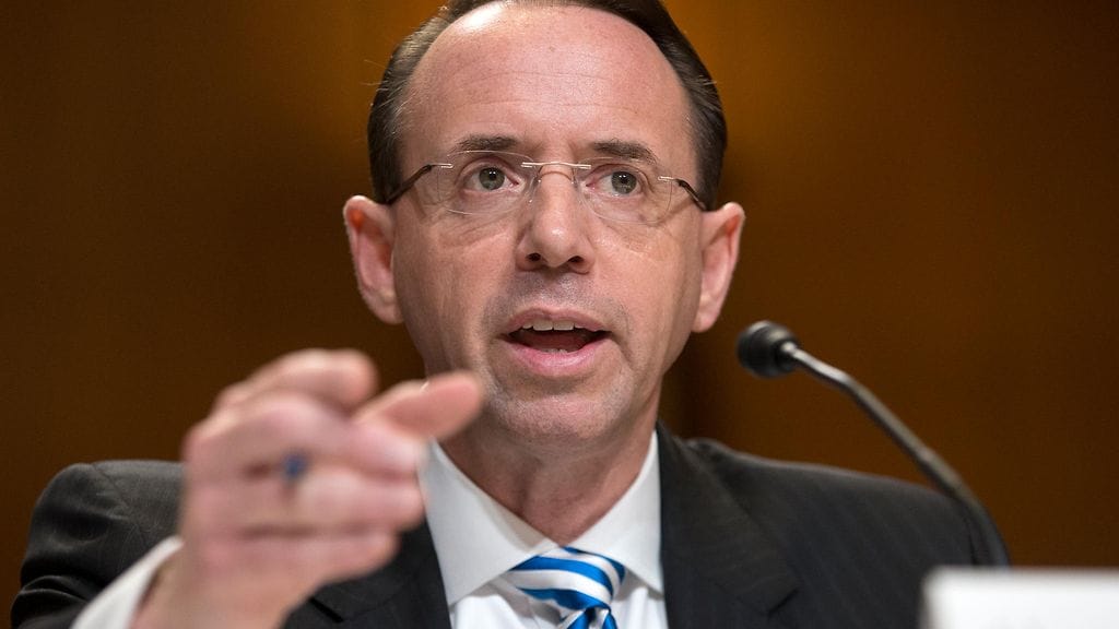 Yhdysvaltain apulaisoikeusministeri Rob Rosenstein kuvattuna kesäkuussa 2017.