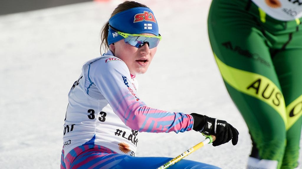 Johanna Matintalo ei ollut tyytyväinen kisaansa. Arkistokuva.