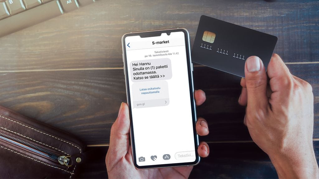 Huijausviestejä lähetetään usein tunnetusten yritysten nimillä. Kuvaa on muokattu.