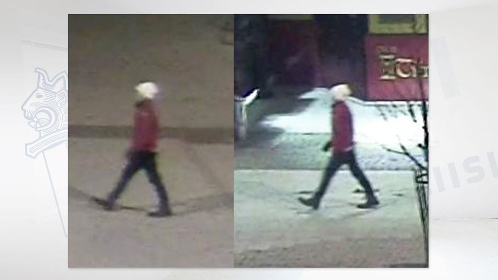 Poliisi kaipaa havaintoja kuvissa näkyvästä miehestä.