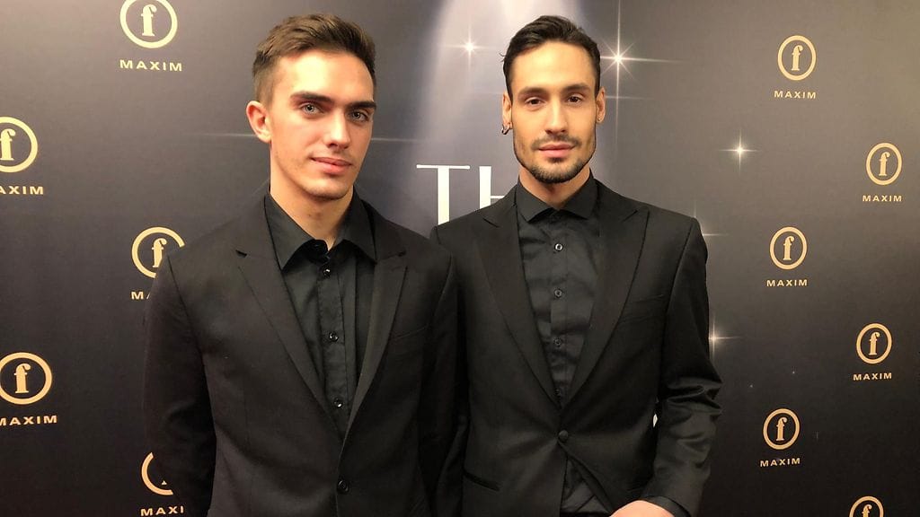 Mert Otsamo ja Nicolas Schwaner Maxim-elokuvateatterin avajaisissa.