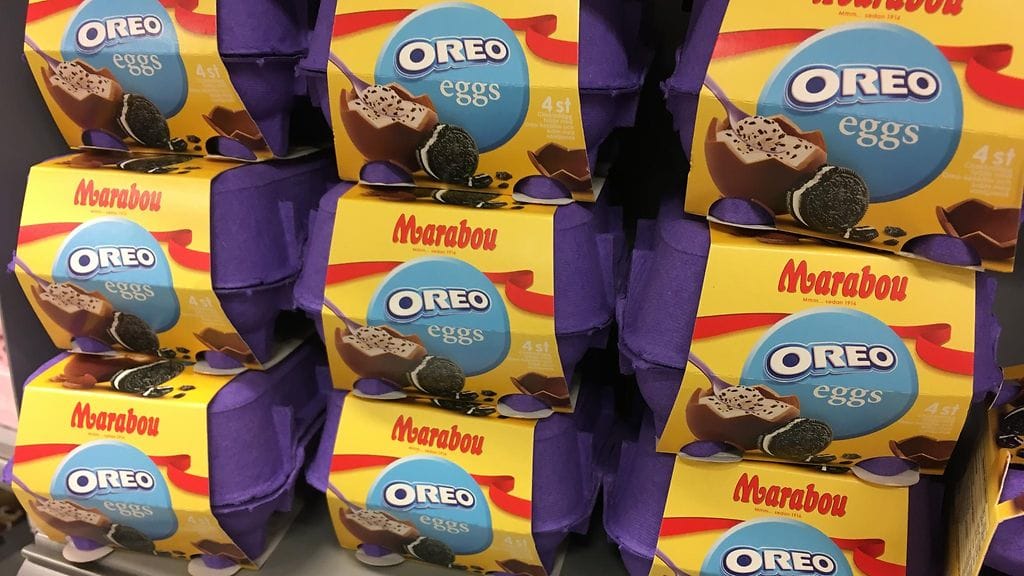 Marabou Oreo Eggs -suklaamunat ovat löytäneet tiensä kauppojen hyllyille.