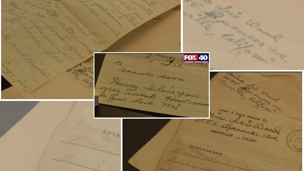 Toisen maailmansodan aikaiset kirjeet ovat rakkauskirjeitä, jotka oli lähetetty vuonna 1946 Claudelle. Kuvien lähde Fox40