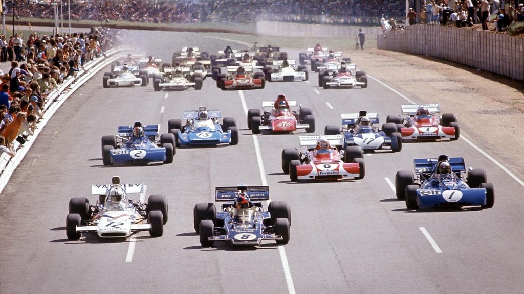 F1-autot Kyalamin kilparadalla vuonna 1972.