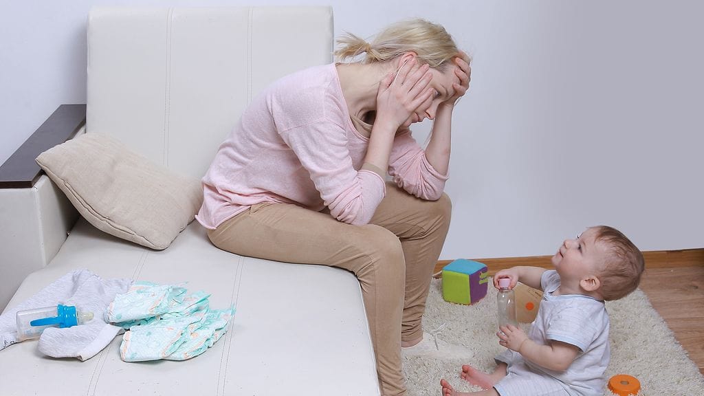 Yleisin äitien kokema mielenterveysongelma oli ahdistuneisuus.