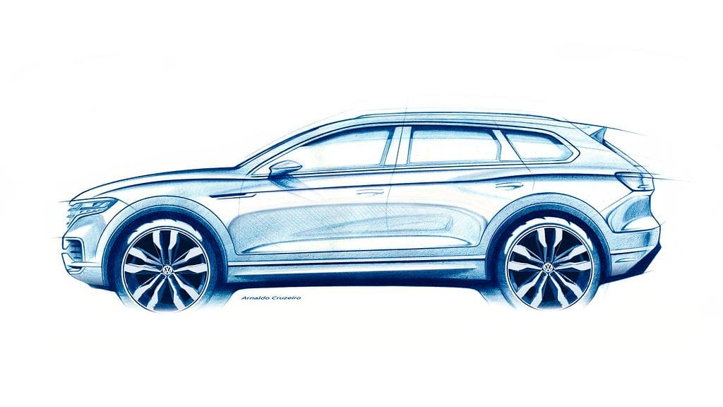 Uudessa Touaregissa on nähtävissä sekä Tiguania että Arteonia.