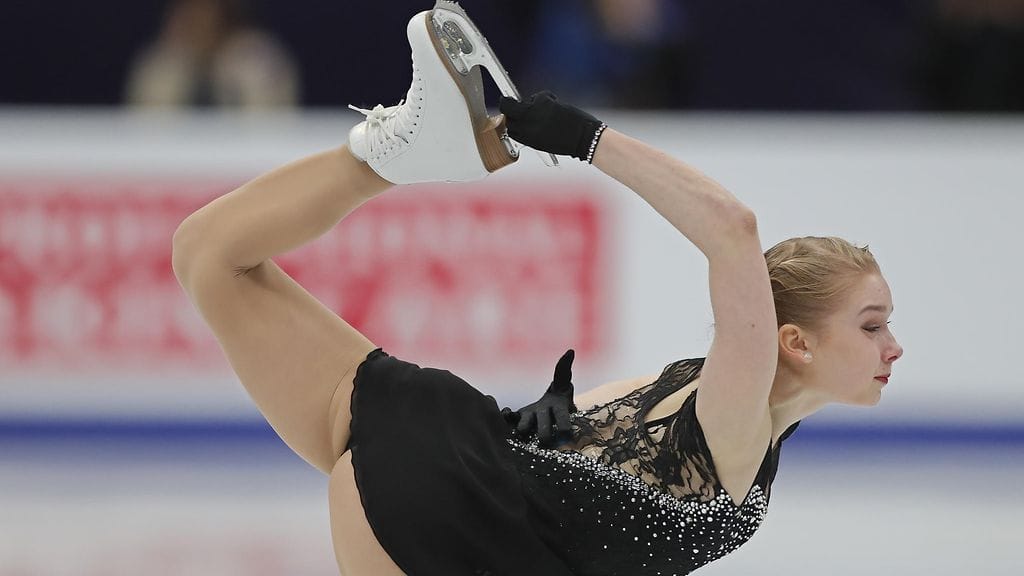 Viveca Lindfors onnistui lyhytohjelmassa. Kuva tammikuun EM-kisoista Moskovasta.