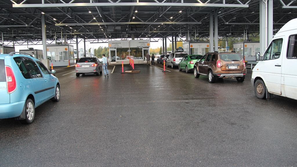 Vaalimaan rajanylitypaikka lokakuussa 2017.