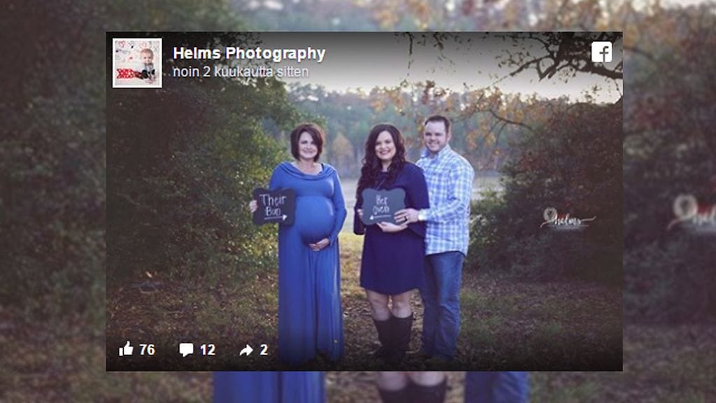 Reipas viisikymppinen päätti kantaa ja synnyttää poikansa ja tämän vaimon lapsen.