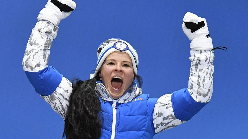 Krista Pärmäkoski on voittanut Koreassa jo kaksi olympiamitalia.