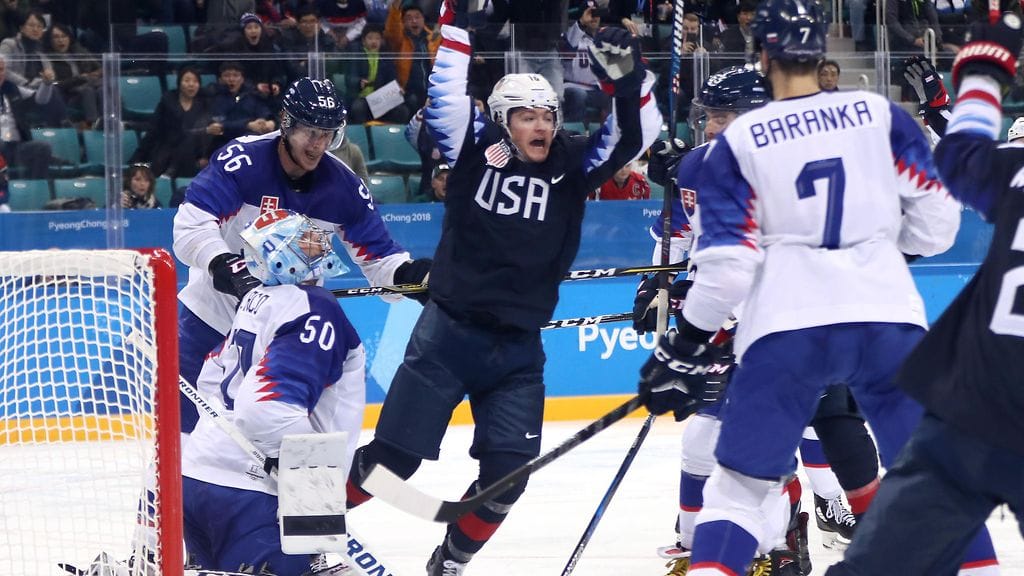 Ryan Donato on ollut USA:n tehokkain pelaaja olympialaisissa.