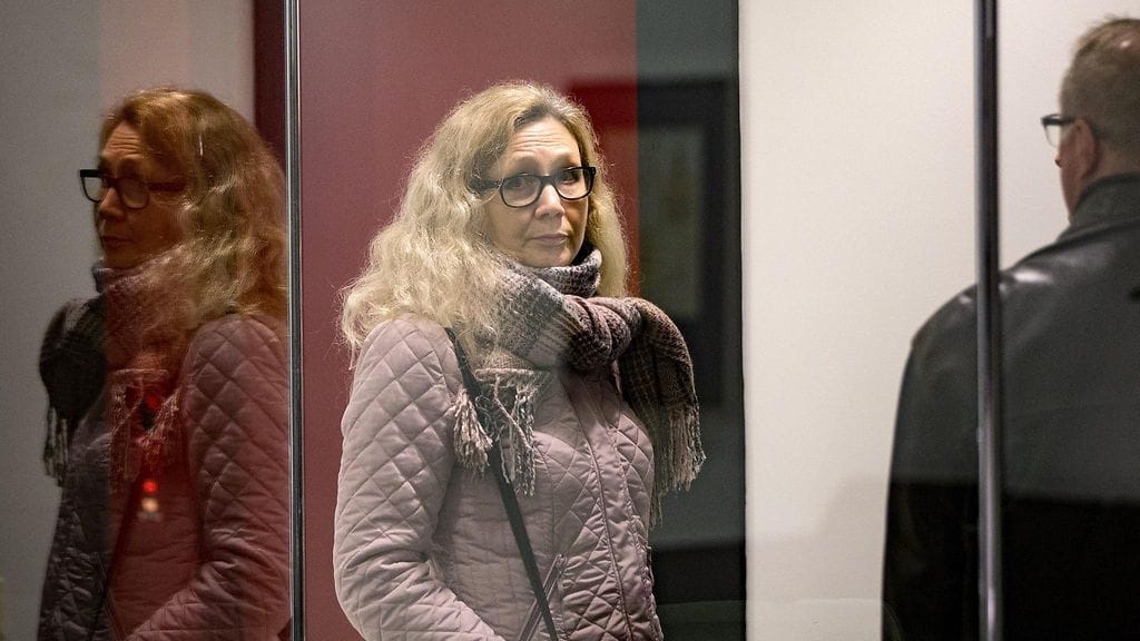 Anneli Auer Varsinais-Suomen käräjäoikeuden pääkäsittelyssä Turussa 13. joulukuuta 2017.