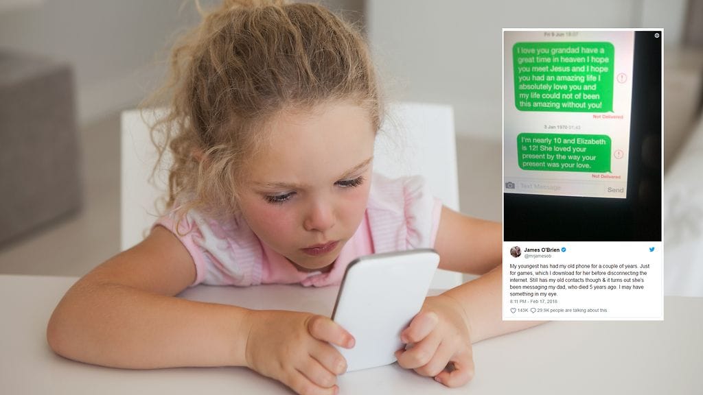 Pieni tyttö ei ollut unohtanut isoisäänsä viidenkään vuoden jälkeen.