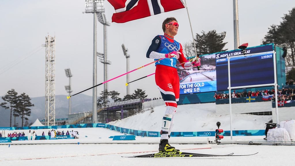 Johannes Hösflot Kläbo ankkuroi Norjan viestikultaan viime sunnuntaina.