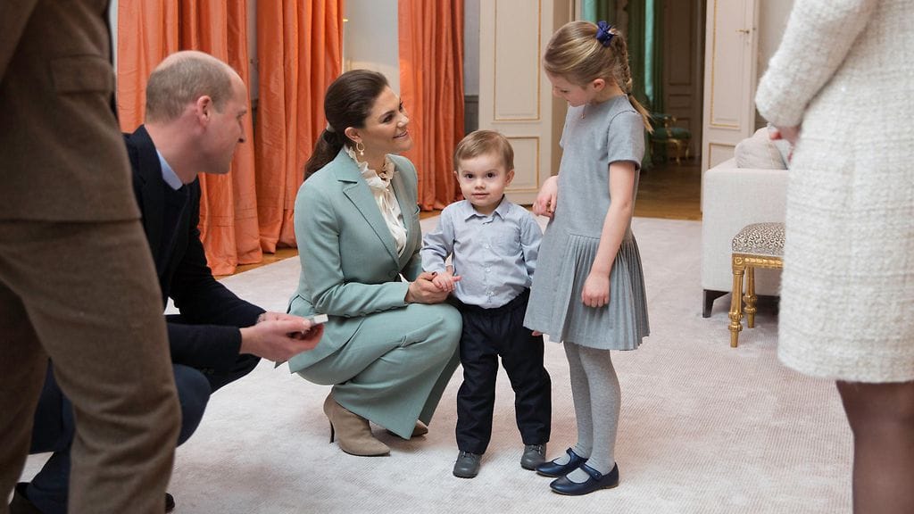 William, Victoria, Oscar ja Estelle tammikuu 2018