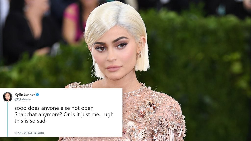 Jenner Kylien twiitti sai Snapchatin osakekurssin jyrkkään laskuun.